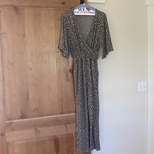 muted cheetah print jumpsuit